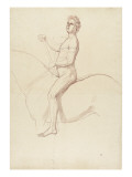 Etude pour la statue équestre de Louis XV,vue de profil Giclee-trykk av Edme Bouchardon Etude pour la statue équestre de Louis XV,vue de profil Giclee-trykk av Edme Bouchardon