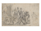 Etude d'ensemble pour "L'Entrée des Croisés à Constantinople" reproduction procédé giclée par Eugene Delacroix