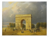 Six petites vues de Paris Giclée-Druck von Francois Etienne Villeret