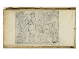 Carnet de croquis; déposition du Christ Lámina giclée por Jean-Baptiste Carpeaux