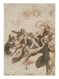 Saint Pierre marchant sur les eaux, sauvé par le Christ Giclée-tryk af Giovanni Lanfranco Saint Pierre marchant sur les eaux, sauvé par le Christ Giclée-tryk af Giovanni Lanfranco