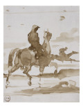 Etude de chevaux et jockeys Giclee Print by Gustave Moreau