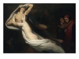Les Ombres de Francesca da Rimini et de Paolo Malatesta apparaissent à Dante et à Virgile Lámina giclée por Ary Scheffer Les Ombres de Francesca da Rimini et de Paolo Malatesta apparaissent à Dante et à Virgile Lámina giclée por Ary Scheffer