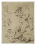 Etudes pour le "Bain Turc" : femmes nues dans diverses attitudes reproduction procédé giclée par Jean-Auguste-Dominique Ingres