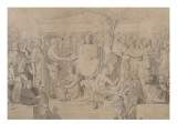 Etude pour "l'Apothéose d'Homère" reproduction procédé giclée par Jean-Auguste-Dominique Ingres