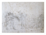 Etude d'ensemble pour le Serment des Horaces Lámina giclée por Jacques-Louis David