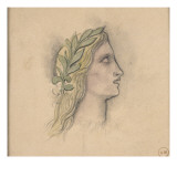 Etude de tête pour Tyrtée Giclee Print by Gustave Moreau