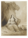 L'abandonnée Reproduction procédé giclée par Tony Johannot