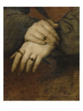 Etude de mains de femme (d'après le portrait de Maddalena Doni de Raphaël) reproduction procédé giclée par Jean-Auguste-Dominique Ingres
