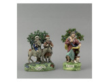 Statuettes de saint Luc et la fuite en Egypte Lámina giclée