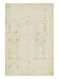 Esquisse d'une arcade de palais avec grande porte Giclée-Druck von Herman Vischer