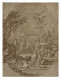 Saint Grégoire portant la communion aux pestiférés Giclée-tryk af Sebastiano Conca Saint Grégoire portant la communion aux pestiférés Giclée-tryk af Sebastiano Conca