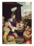 L'Adoration des bergers Lámina giclée por Alessandro Allori
