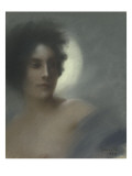 Etude de femme, ou l'Eclipse, ou Femme au croissant Reproduction procédé giclée par Albert Besnard