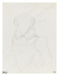 Etude de costume de femme (XVè siècle) reproduction procédé giclée par Paul Delaroche