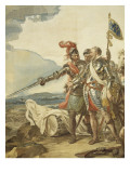 Tenture de l'Histoire d'Henri IV. Henri IV devant Paris assiégé reproduction procédé giclée par Francois Andre Vincent