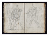 Carnet de croquis pour le serment du Jeu de Paume Lámina giclée por Jacques-Louis David