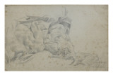 Etude pour la Galerie d'Apollon reproduction procédé giclée par Eugene Delacroix
