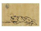 Etude de lion écorché reproduction procédé giclée par Eugene Delacroix