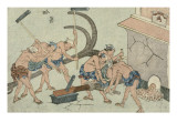 Scènes de rue nouvellement publiées Lámina giclée por Katsushika Hokusai