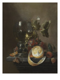 Stilleben mit Birnen und Trauben Giclée-Druck von Joris Van Son