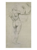 Etude pour "l'Âge d'or" : homme nu vu de dos reproduction procédé giclée par Jean-Auguste-Dominique Ingres