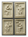 Set of Four Plates: the Evangelists and their Symbols Giclee Print