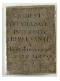 Partition du Devin du Village Lámina giclée