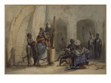 Signare et serviteurs à Gorée Giclee Print by Edouard Auguste Nousveaux