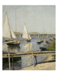 Voiliers à Argenteuil reproduction procédé giclée par Gustave Caillebotte