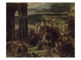 Prise de Constantinople par les Croisés (12 avril 1204) reproduction procédé giclée par Eugene Delacroix