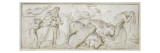 Scène de la vie antique peinte en grisaille Reproduction procédé giclée par Auguste Jean-baptiste Vinchon