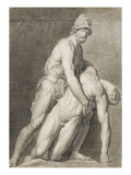 Etude de deux statues antiques reproduction procédé giclée par Jean-Baptiste Joseph Wicar