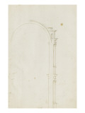Coupe et plan de l'abside du choeur de la cathédrale de Bamberg Giclée-Druck von Herman Vischer