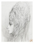 Etude de tête pour "Salomé" Reproduction procédé giclée par Gustave Moreau