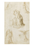 Etude d'une main, de trois anges et du Christ en Salvatore Mundi Giclée-tryk af Benozzo Gozzoli Etude d'une main, de trois anges et du Christ en Salvatore Mundi Giclée-tryk af Benozzo Gozzoli