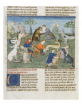 The Book of Gaston Phoebus Hunting in Care for Dogs Giclée-Druck