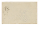 Etude de chien reproduction procédé giclée par Eugene Delacroix