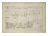 Study Perspective for the "Coronation of Napoleon I." Giclee Print by Jacques-Louis David