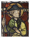 Saint Jean et saint Jacques, vitrail provenant de la chapelle du château de Rouen Lámina giclée