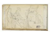 Sketchbook; Antique Scene : Minerva, Jupiter Giclee Print by Jean-Baptiste Carpeaux