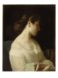 Etude de jeune fille dit la jeune grecque reproduction procédé giclée par Hippolyte Flandrin