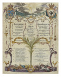 Tableau des princes et princesses témoin au mariage à Versailles du Dauphin reproduction procédé giclée
