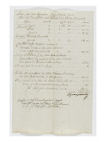 Etat des sommes dues aux ouvriers pour les travaux de la Citoyenne Bonaparte Lámina giclée