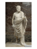 Statue d'un joueur de lyre dit le Poète en marche (copie romaine d'époque impériale) Giclée-Druck