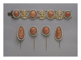 Set of Queen Hortense Made a Bracelet and Four Pins Giclee Print