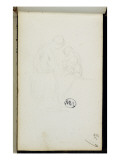 Sketchbook; Study of a Mother and Two Children Giclee Print by Jean-Baptiste Carpeaux