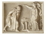 Scène homérique peinte en grisaille Giclée-Druck von Auguste Jean-baptiste Vinchon
