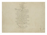 Sonnet écrit par Nicolas Houel Lámina giclée por Antoine Caron