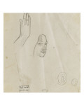 Studies of His Right Hand and Woman's Head; Ornaments Giclee Print by Paul Gauguin